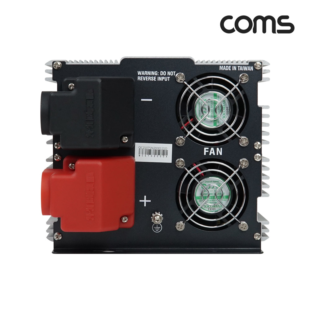 Coms 순수정현파 차량용 2000W 파워 인버터, 캠핑용 시거잭 전원 충전기(야외 파티, 캠핑, 여행, 차박 등), DC12V to AC220V 콘센트