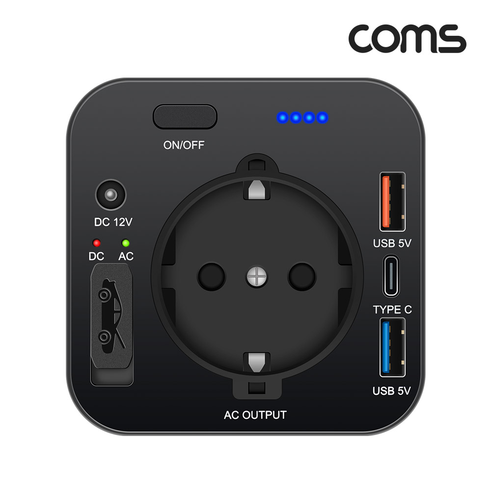 Coms 휴대용 AC 전원 대용량 보조배터리 40800Mah 최대 200W 야외 캠핑용 가정용 220V 사용 차량 점프스타터