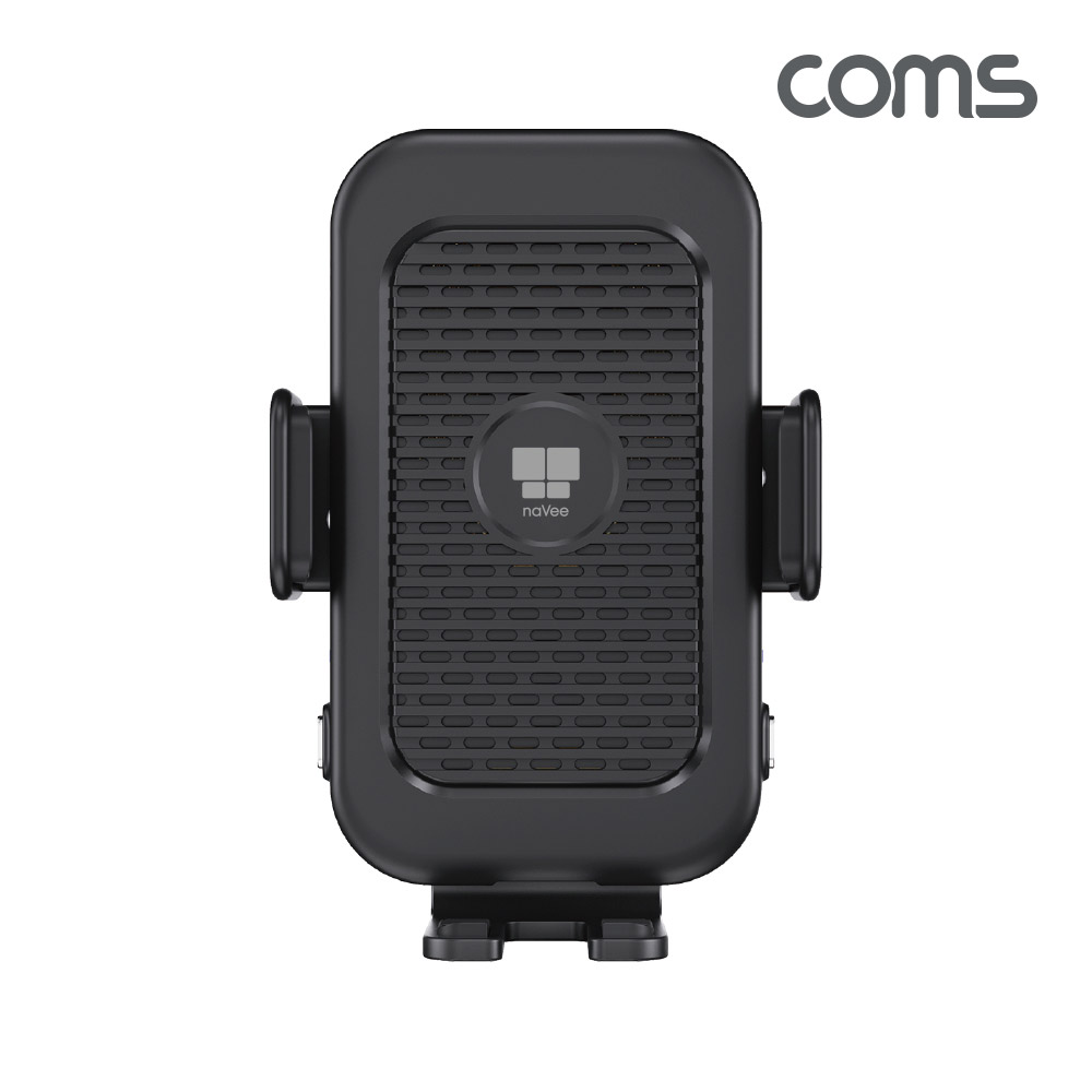 Coms 나비 차량용 충전기(NV100-DCC1) Black, FOD 무선 유도 방식