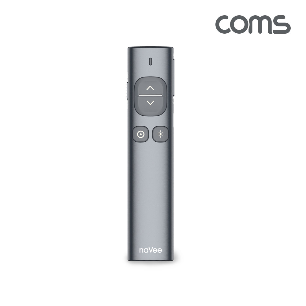 Coms 나비 프리젠터(NV59-PPT600) Gray 무선프리젠터