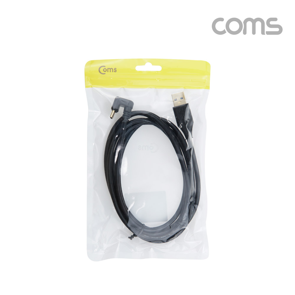 Coms USB 3.1(Type C) 180도 꺾임(꺽임)케이블 1.8M, USB 3.0 A to C타입, 금도금, 고속충전 및 데이터전송