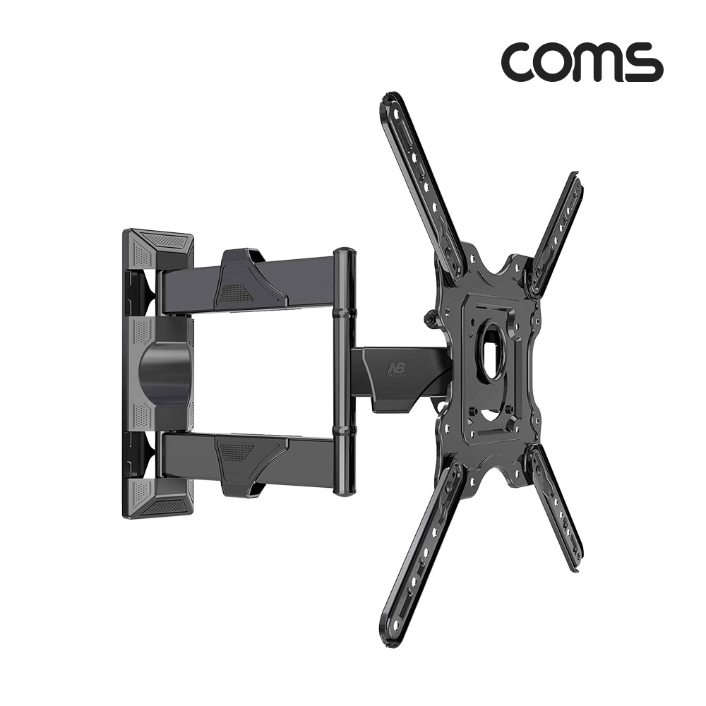 Coms 벽걸이 LCD TV 모니터 거치대 32~55형 최대하중 27.2kg 모니터암 브라켓 가스실린더