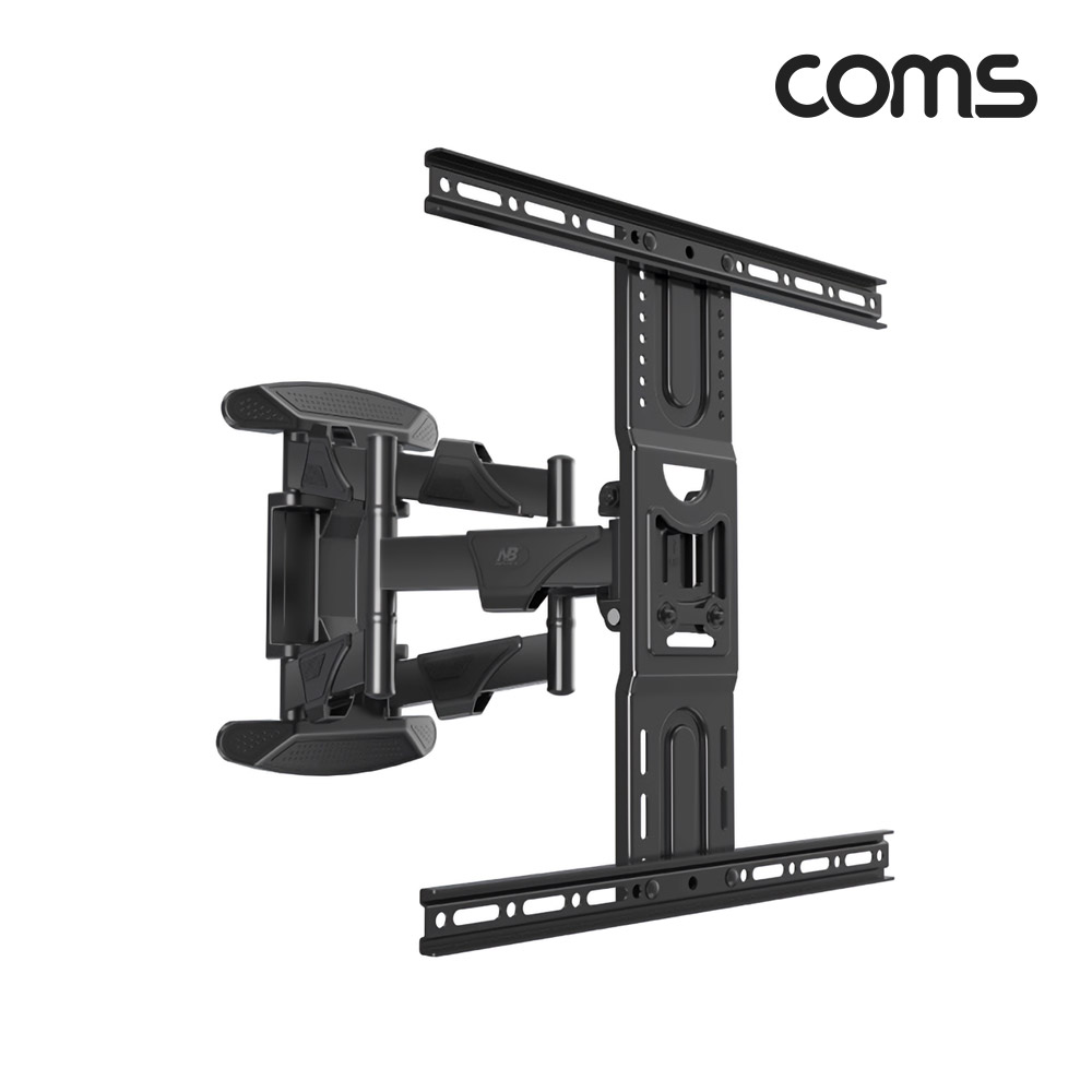 Coms 벽걸이 TV 브라켓 모니터 월 마운트 암 거치대, 40-65형 호환, 최대하중 36.4kg, 좌우 회전, 상하 조절, 거리 깊이 조절