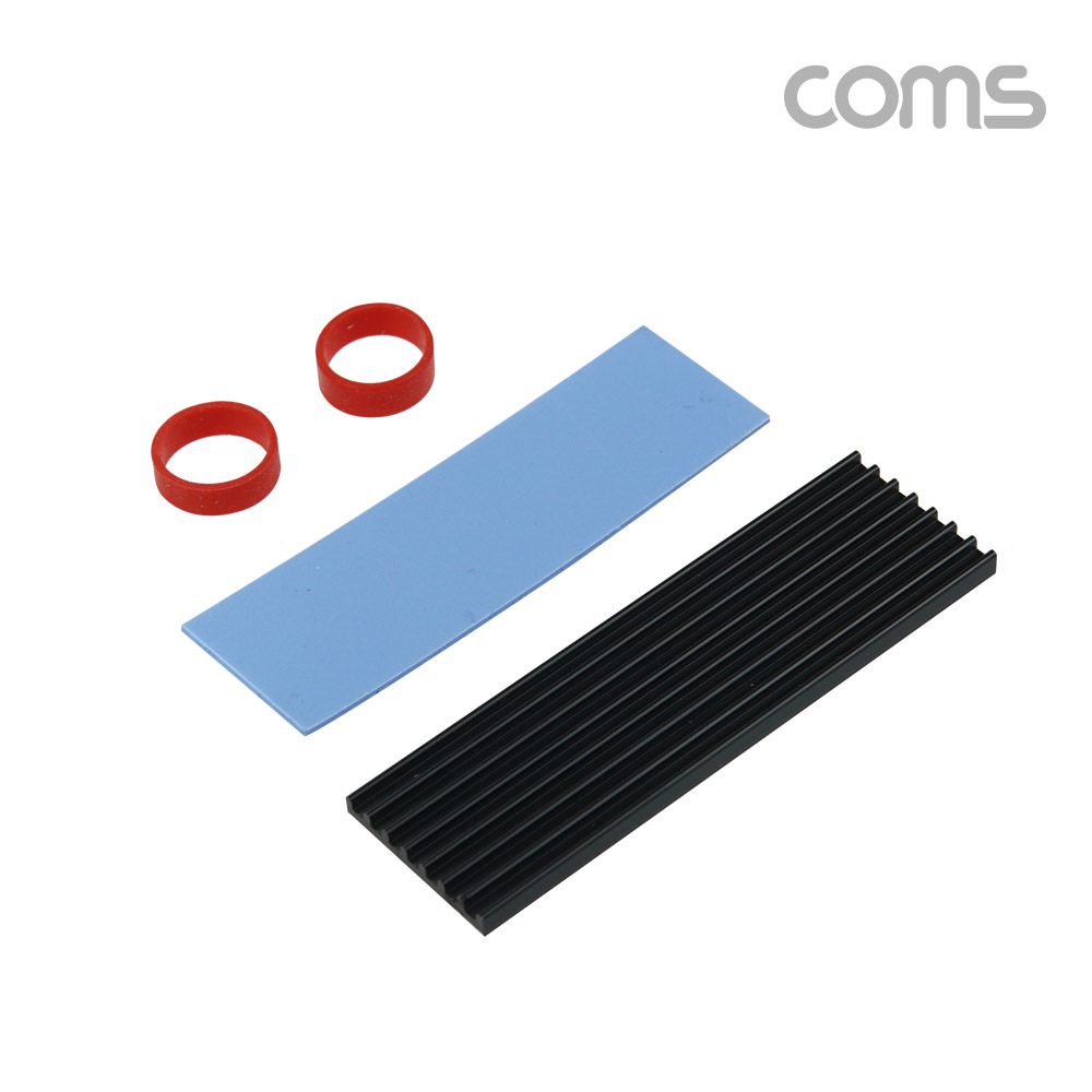 Coms PCI NVMe M.2 2280 방열판, 고무밴드, SSD 발열방지