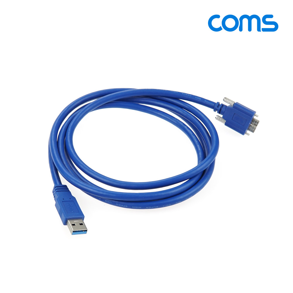 Coms USB 3.0/Micro USB(B) 케이블, 젠더, 나사 고정, Micro B(M)/A(M), 1.8M