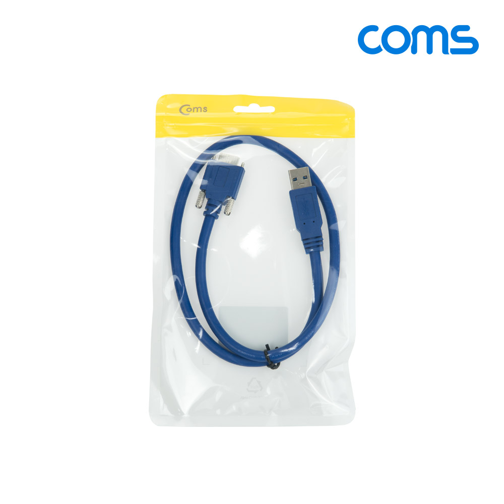 Coms USB 3.0/Micro USB(B) 케이블, 젠더, 나사 고정, Micro B(M)/A(M), 60cm