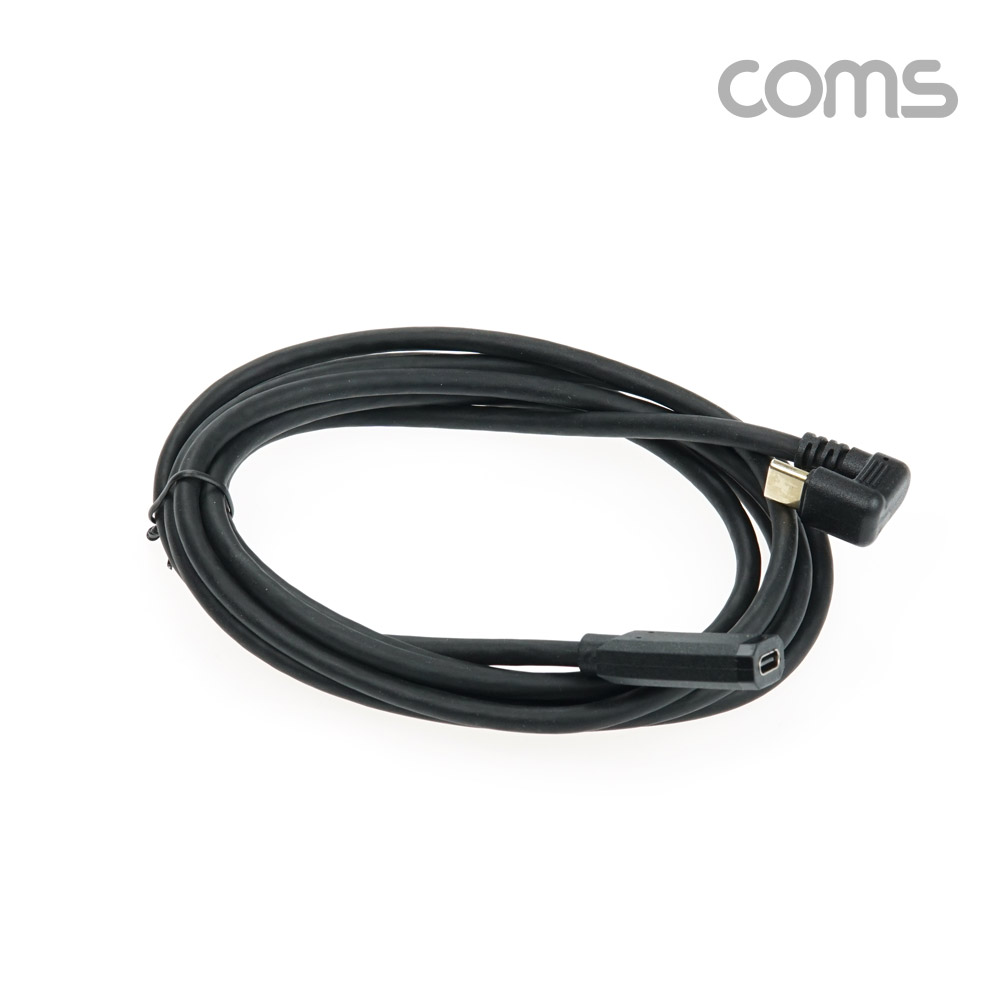 Coms USB 3.1(Type C) 180도 꺾임(꺽임) 연장 케이블 1.8m, C타입, 금도금