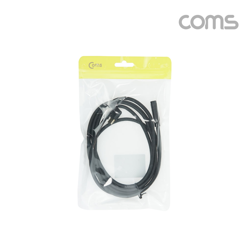 Coms USB 3.1(Type C) 180도 꺾임(꺽임) 연장 케이블 1.8m, C타입, 금도금