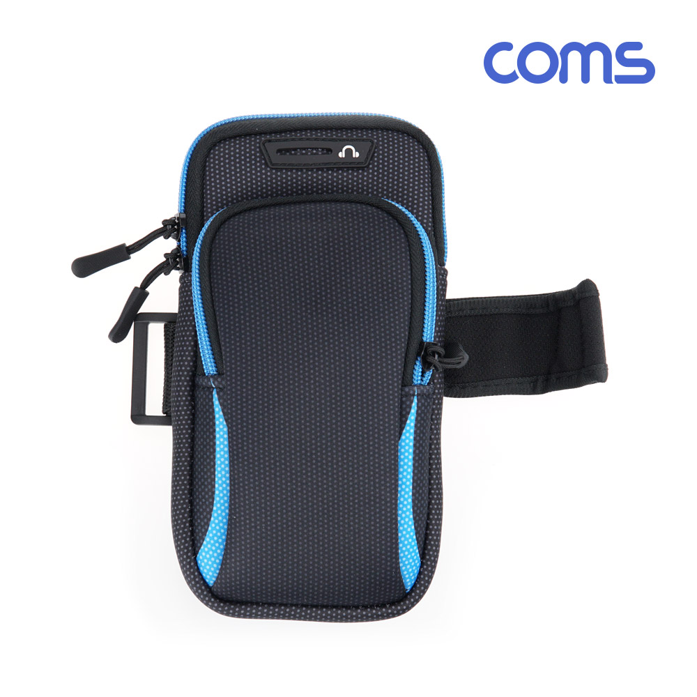 Coms 레저용 포켓 암밴드형, 팔 고정 벨크로 (러닝, 싸이클링, 등산, 스케이트, 스쿼시 등 스포츠), 주머니, 가방