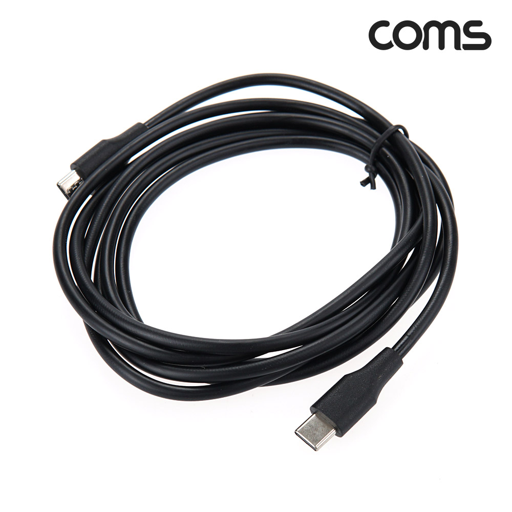 Coms USB 3.1(Type C) GEN1 C to C 고속충전 케이블 2m Black