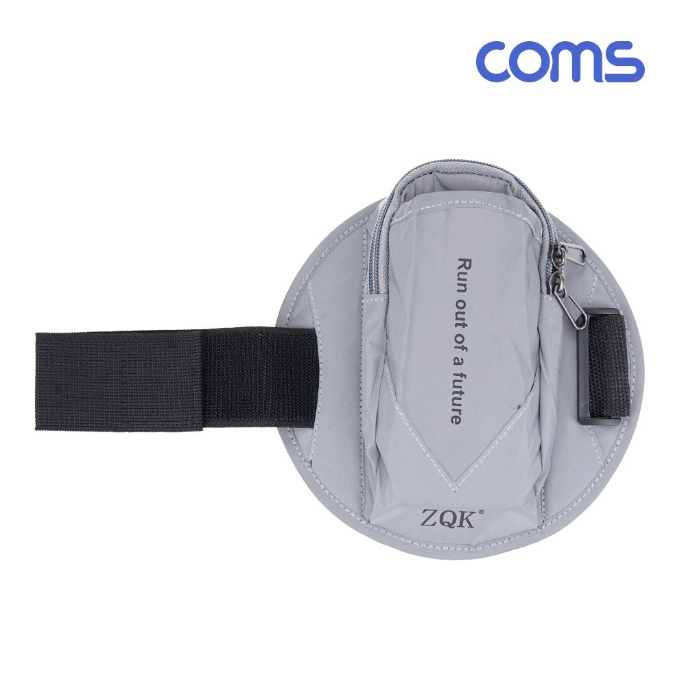 Coms 레저용 포켓 암밴드형, 팔 고정 벨크로 (러닝, 싸이클링, 등산, 스케이트, 스쿼시 등 스포츠), 주머니, 가방