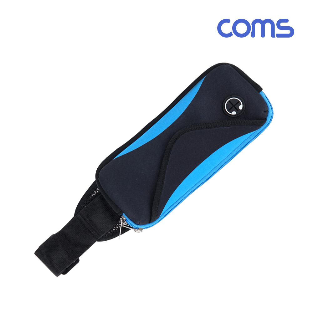 Coms 레저용 포켓 벨트형, 팔 고정 벨크로 (러닝, 싸이클링, 등산, 스케이트, 스쿼시 등 스포츠), 주머니, 가방