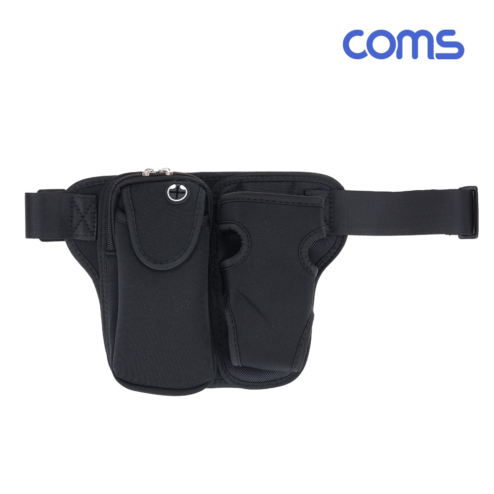 Coms 레저용 포켓 벨트형, 팔 고정 벨크로 (러닝, 싸이클링, 등산, 스케이트, 스쿼시 등 스포츠), 주머니, 가방, 물병 휴대