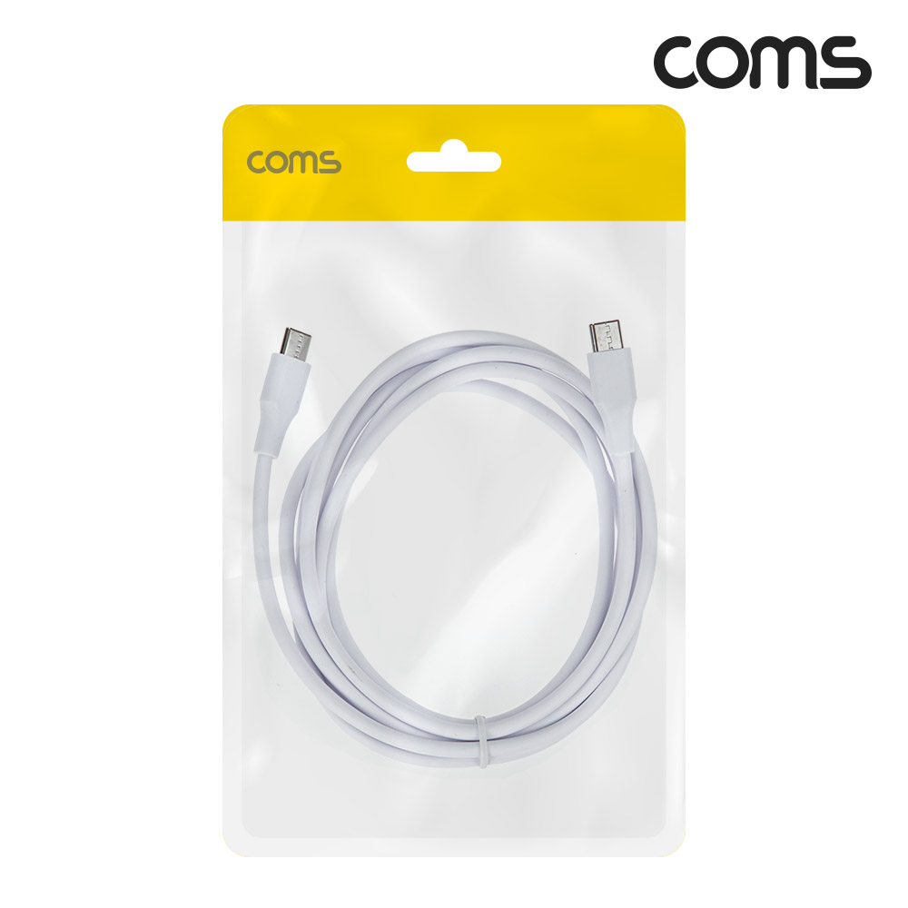 Coms USB 3.1(Type C) GEN1 C to C 고속충전 케이블 2m White