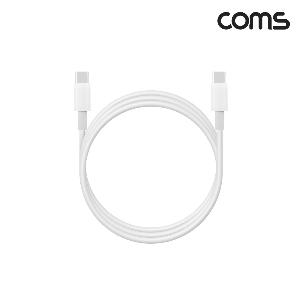Coms USB 3.1(Type C) 고속충전 데이터전송 케이블 1M 100W 5A, E-Marker 이마커, C타입 to C타입