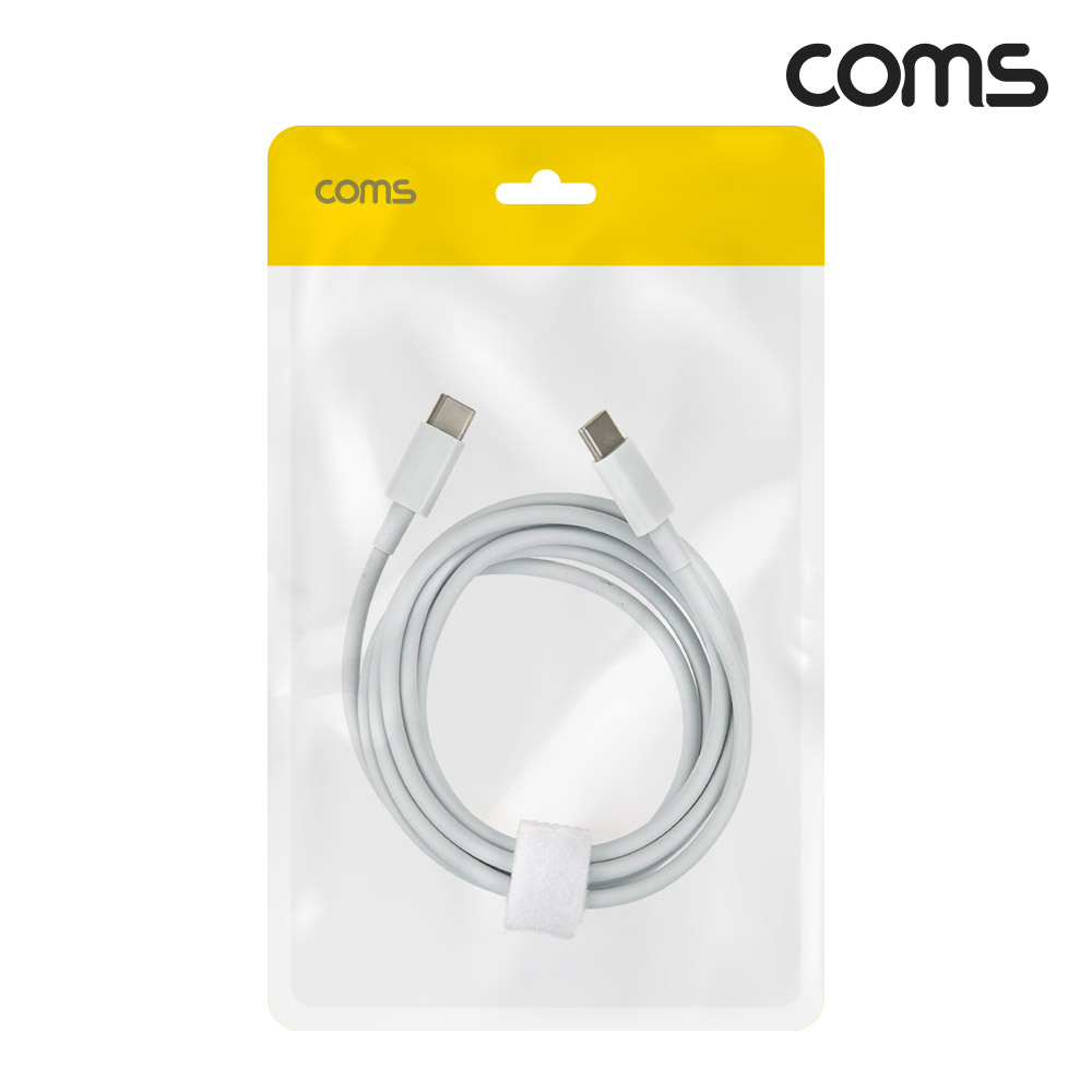Coms USB 3.1(Type C) 고속충전 데이터전송 케이블 1.5M 100W 5A, E-Marker 이마커, C타입 to C타입
