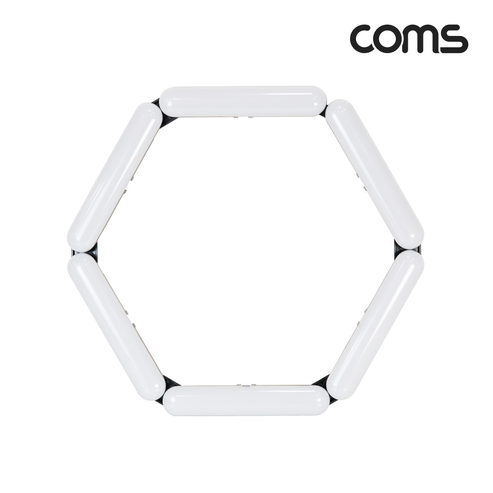 Coms LED 폴딩형 링 라이트 16형, USB전원, 카메라 사진 동영상 개인방송 촬영 스튜디오 보조장비 원형 램프(랜턴) 미니조명 밝기조절