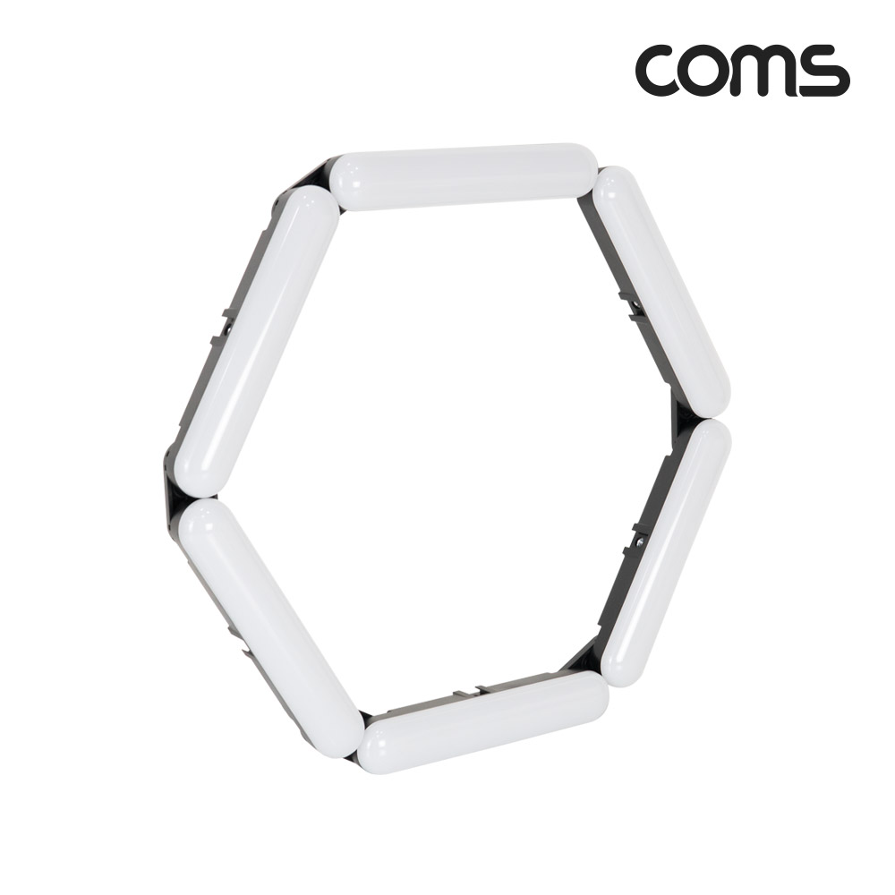 Coms LED 폴딩형 링 라이트 16형, USB전원, 카메라 사진 동영상 개인방송 촬영 스튜디오 보조장비 원형 램프(랜턴) 미니조명 밝기조절