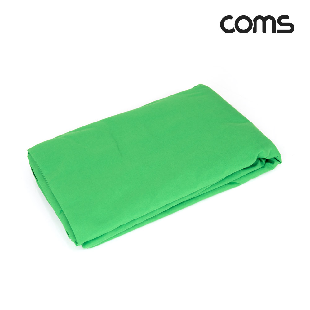Coms 스튜디오 촬영 배경천 3mx4m 그린 초록색 크로마키 배경지 대형