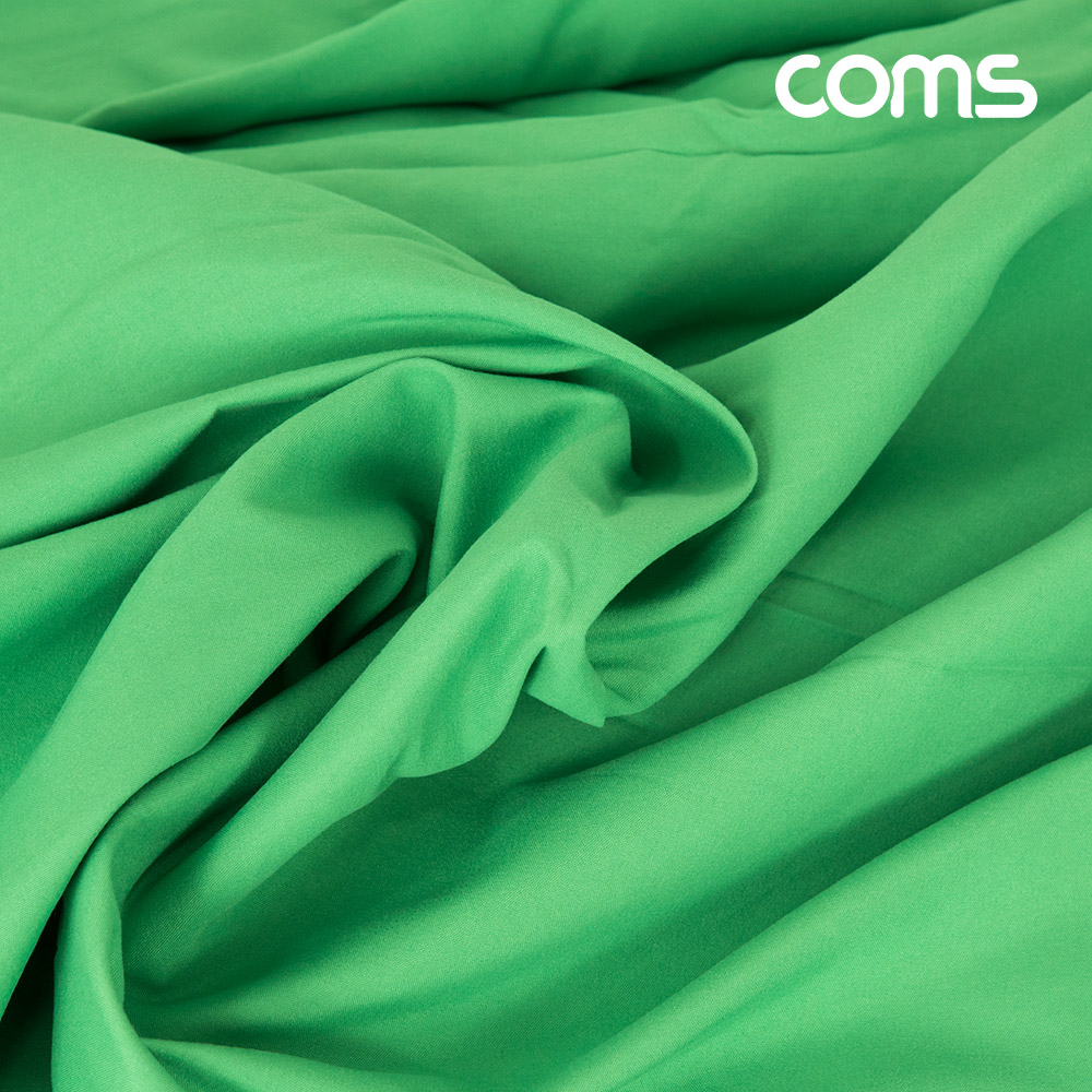 Coms 스튜디오 촬영 배경천 3mx4m 그린 초록색 크로마키 배경지 대형