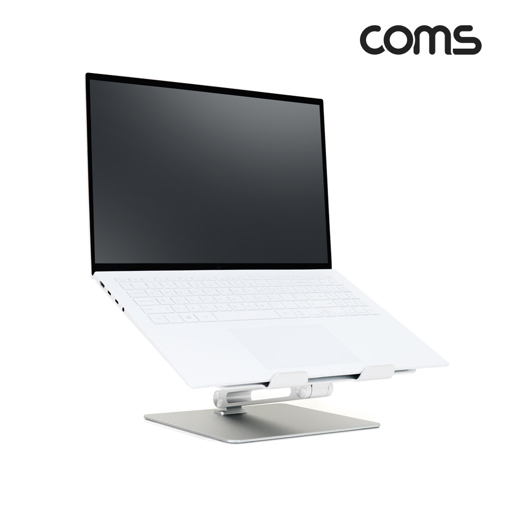 Coms 알루미늄 노트북 거치대 스탠드 받침대 접이식 각도조절 폴딩 태블릿 패드