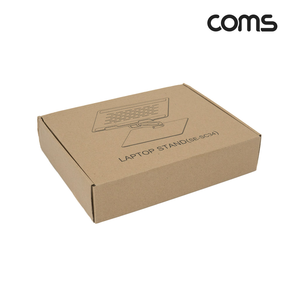 Coms 알루미늄 노트북 거치대 스탠드 받침대 접이식 각도조절 폴딩 태블릿 패드