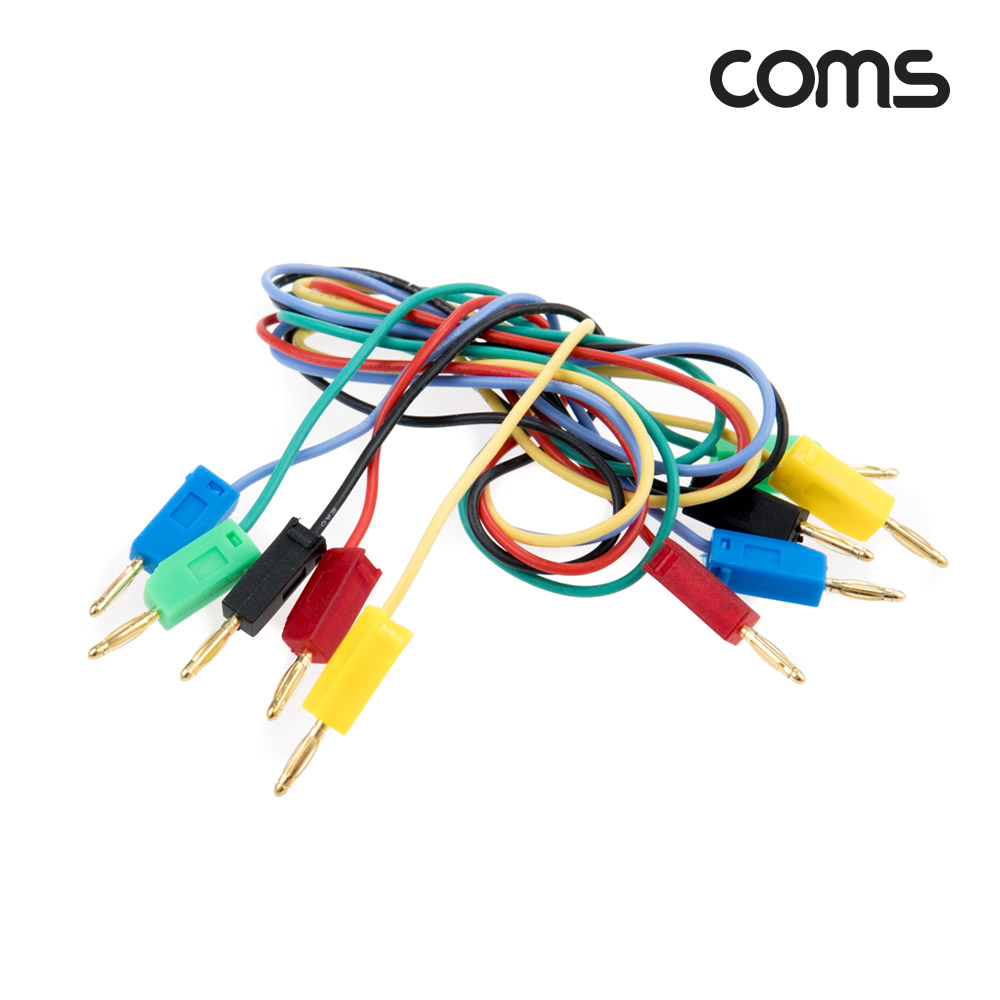 Coms 바나나 플러그 케이블 소형 5EA