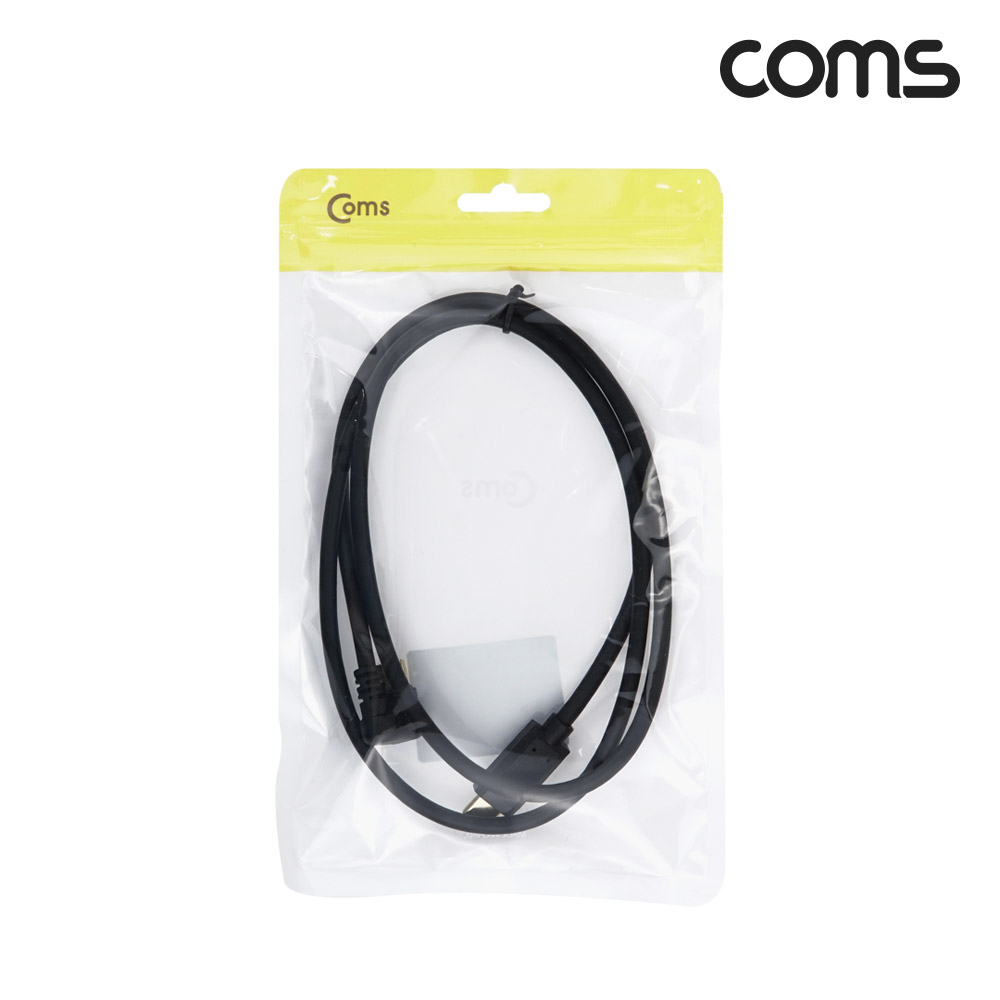 Coms USB 3.1(Type C) 케이블 1M C타입 180도 꺾임 C(M) to C(M) 충전전용 꺽임