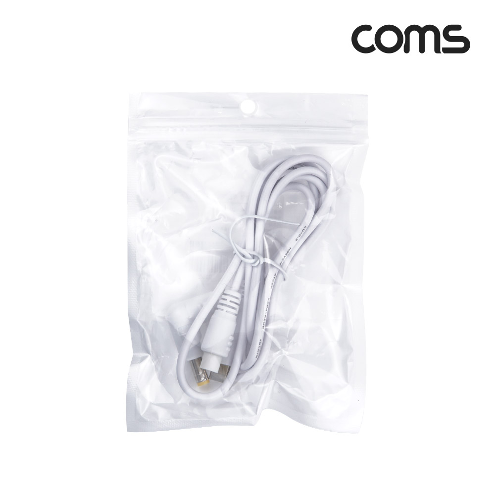 Coms USB 3.1(Type C) 노트북 전원 변환 케이블(PD to DC 팁 BenQ,DELL,COMPAQ 전용), 충전, 젠더, 1.2m, White 19V