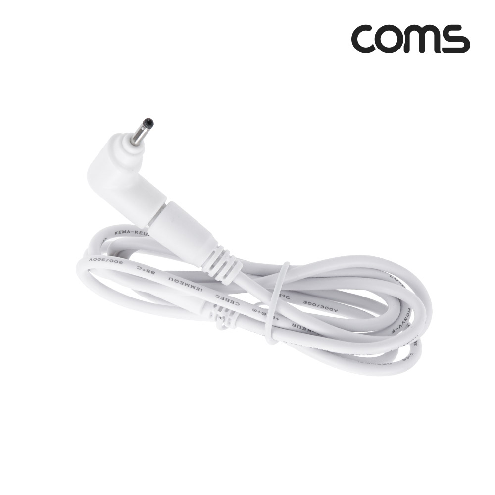 Coms USB 3.1(Type C) 노트북 전원 변환 케이블(PD to DC 팁 Samsung 전용), 충전, 젠더, 1.2m, White