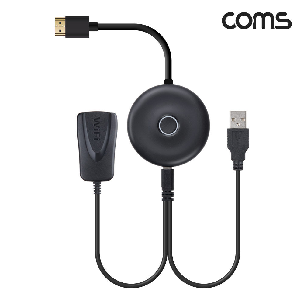 Coms 4K 무선 미러링 MHL 동글 스마트폰 듀얼밴드 2.4GHz 5GHz Miracast 미라캐스트 AirPlay 3840x2160 4K@60Hz