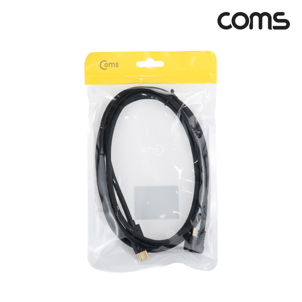 Coms USB 3.1(Type C) 케이블 1.8M C타입 180도 꺾임 C(M) to C(M) 충전전용 꺽임