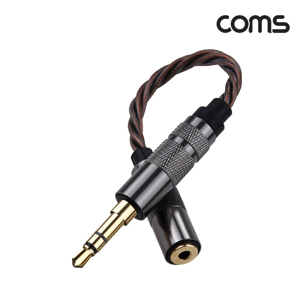 Coms 스테레오 2.5mm 3극 to 3.5mm 3극 이어폰 변환 케이블 젠더, AUX, Stereo 고급 케이블