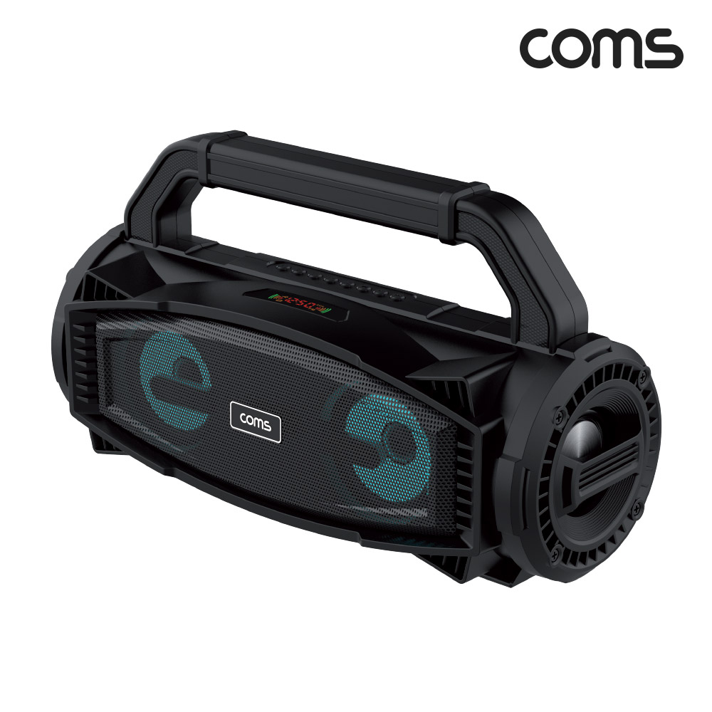 Coms 스테레오 Hi-Fi 포터블 마이크 앰프 최대출력 20W 가정용노래방 FM라디오 AUX USB 메모리 TF카드 재생지원