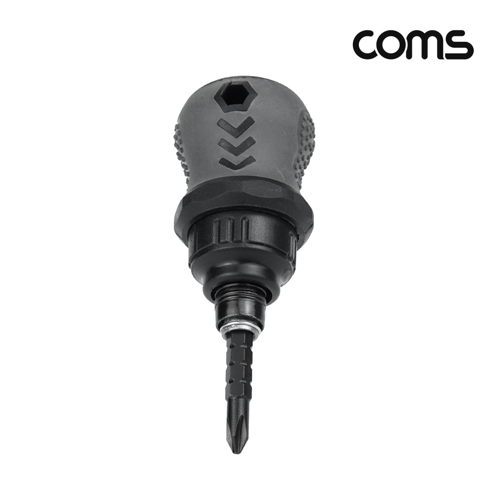 Coms 주먹 드라이버 양날 2in1+ - (플러스 마이너스, 십자 일자) short 스크류 길이조절