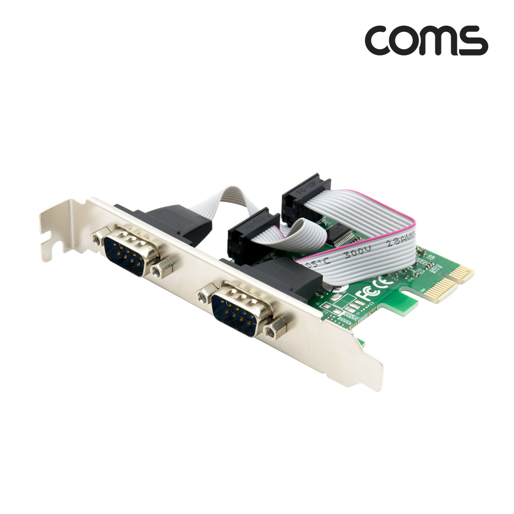 Coms 시리얼 카드(PCI Express) 2포트 RS232 DB9 멀티