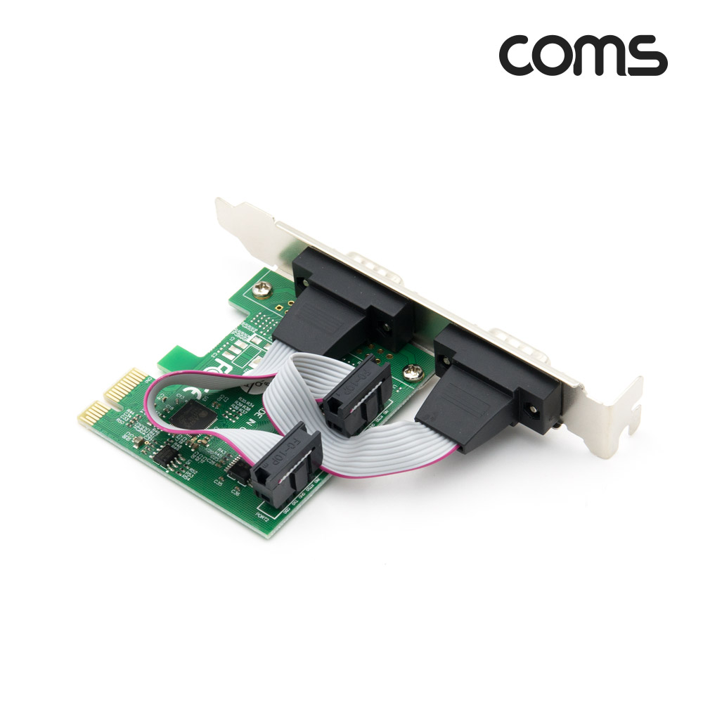 Coms 시리얼 카드(PCI Express) 2포트 RS232 DB9 멀티