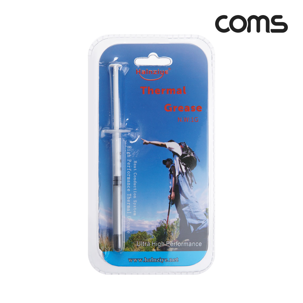 Coms 쿨러 구리스 1g Gray 주사기형 써멀 CPU GPU 컴파운드