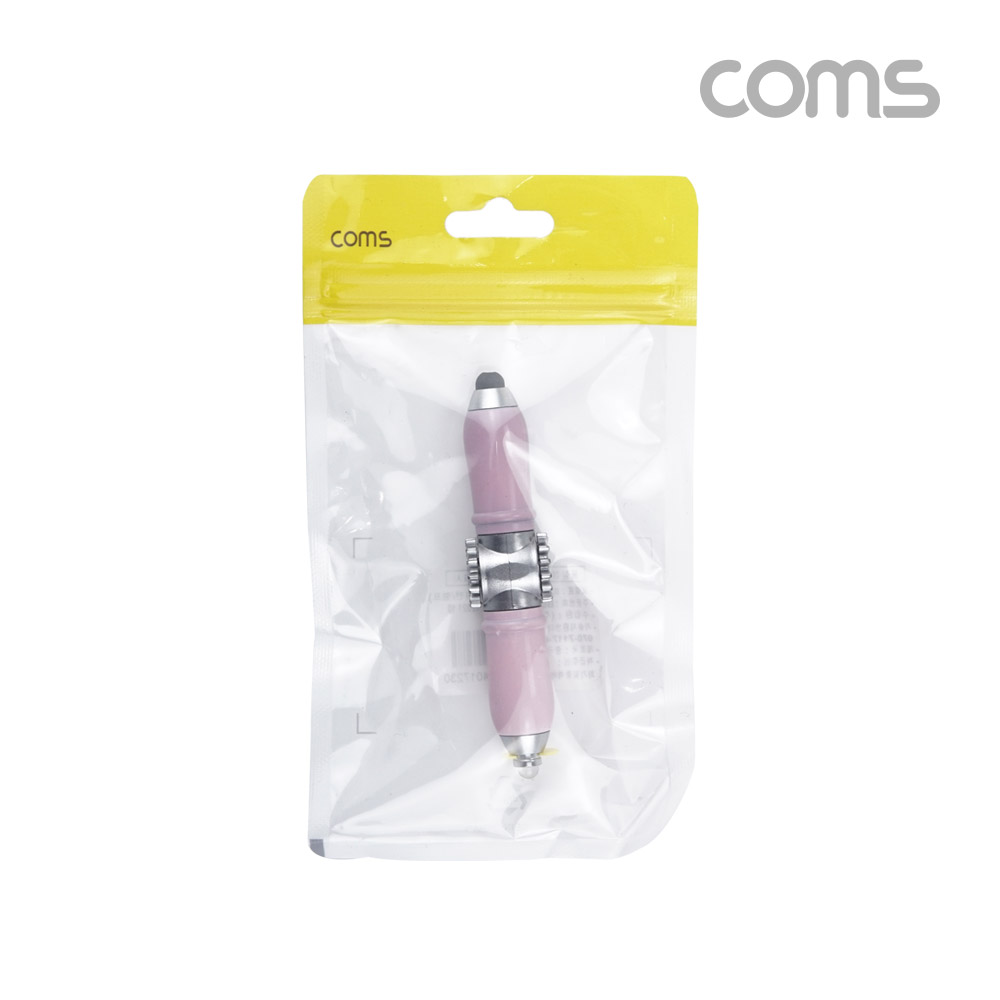 Coms 4 in 1피젯스피너, 볼펜 터치펜 램프, Pink, LED 라이트, 터치볼, 피젯토이, 키덜트 장난감