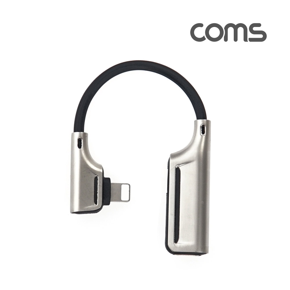 Coms iOS 8핀 AUX 젠더, Metal, 10cm, 8Pin 충전 + 이어폰, F형 , 8pin, AUX 음악감상