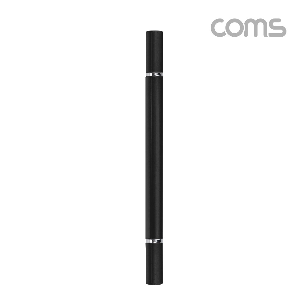 Coms 스마트폰 터치펜, 볼펜, 정전식, 디스크형, 펜 타입, 스타일러스, Black