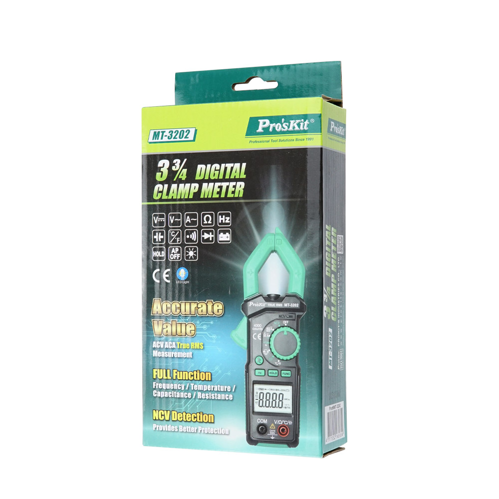 PROKIT (MT-3202), 디지털 테스터기, RMS, ACV ACA 30mm