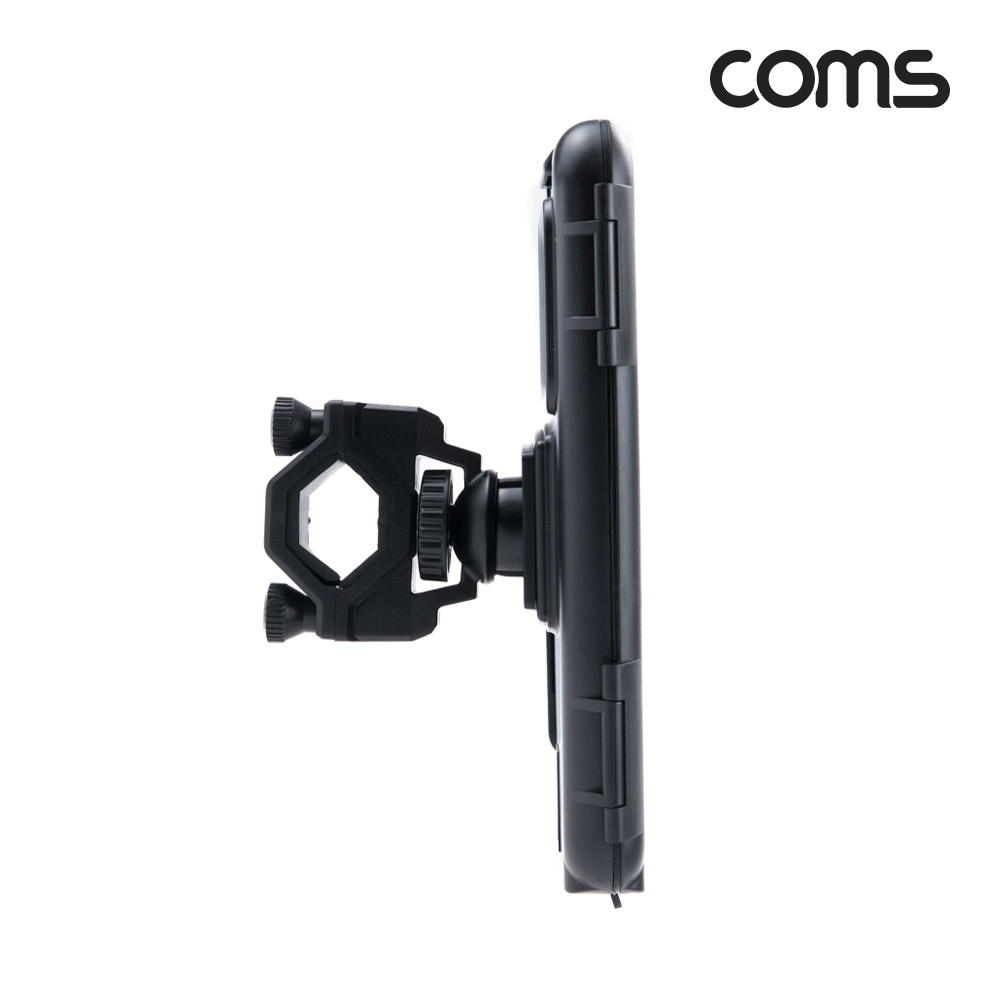 Coms 자전거 스마트폰 거치대, 하드케이스 방수 홀더 고정 터치 휴대폰 핸드폰 배달 레저