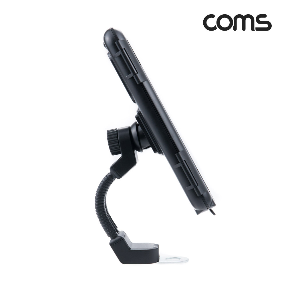 Coms 오토바이 스마트폰 거치대, 하드케이스 방수 홀더 고정 터치 휴대폰 핸드폰 배달