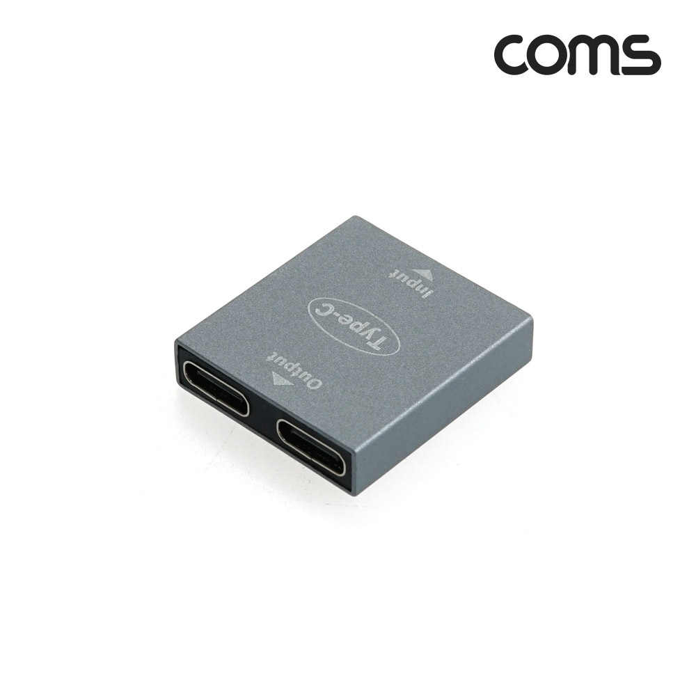 Coms Type C 전원 Y형 젠더, Input/Output x 2, 듀얼, 충전전용, C타입