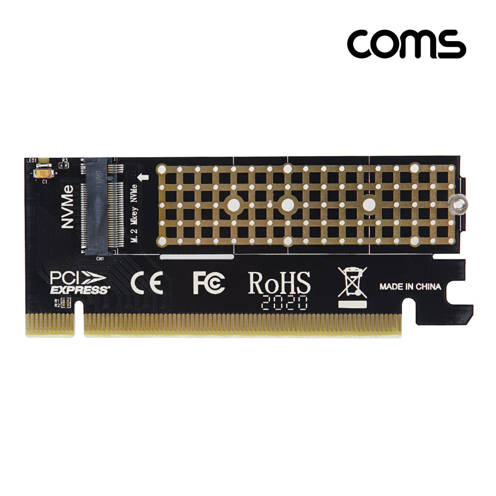 Coms Express PCI 변환 아답터(M.2 NVME)  M.2 to PCI-E 16X / KEY M / 어댑터