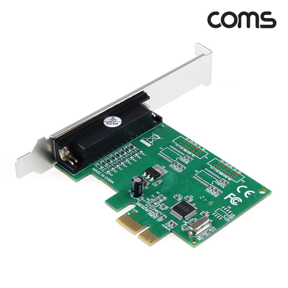 Coms 페러럴 PCI Express 카드 PCI-E Parallel 25핀 DB25F 1포트 프린트 확장카드 데스크탑 PC