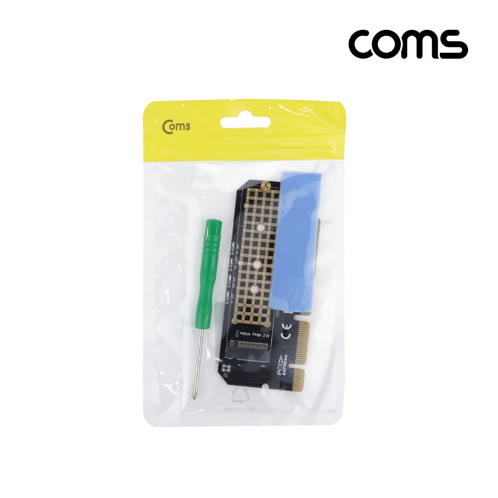 Coms Express PCI 변환 아답터(M.2 NVME) M.2 to PCI-E 16X, KEY M ,어댑터, 써멀패드