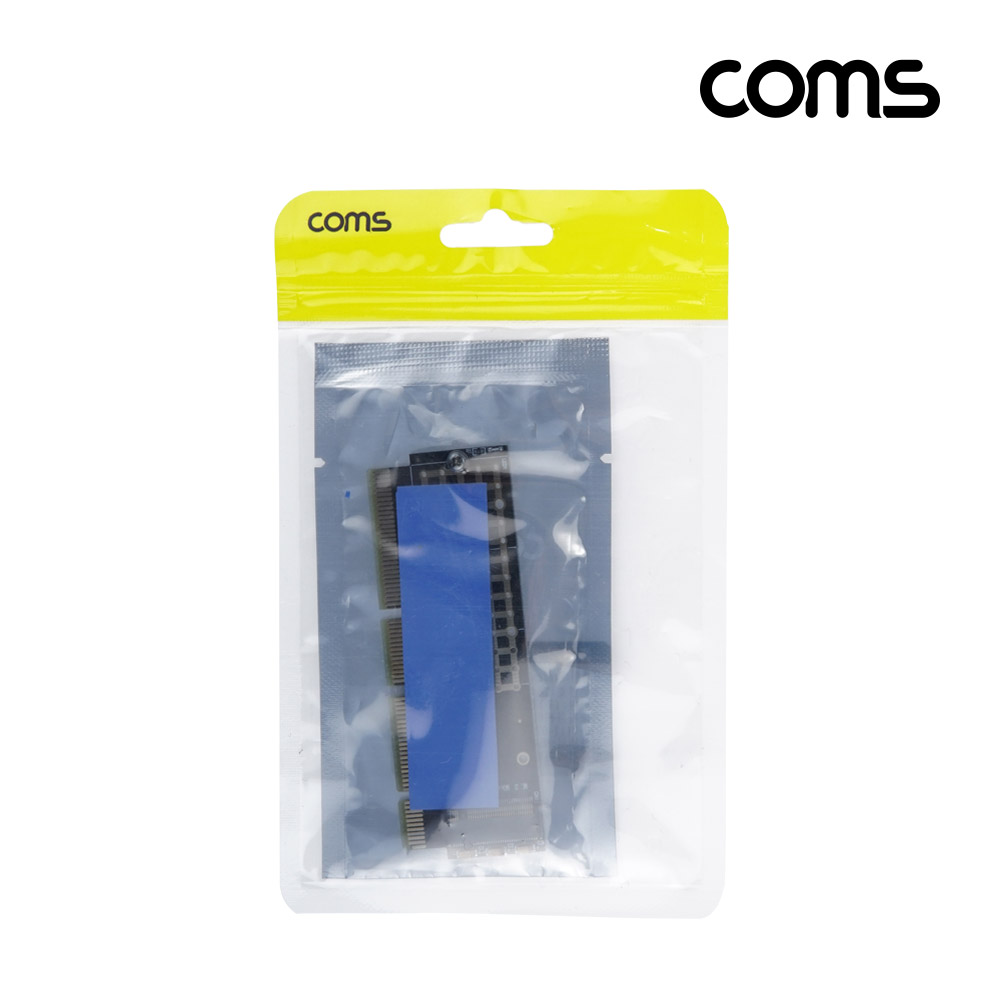 Coms Express PCI 변환 아답터(M.2 NVME) M.2 to PCI-E 16X,  KEY M, 어댑터, 써멀패드 드라이버