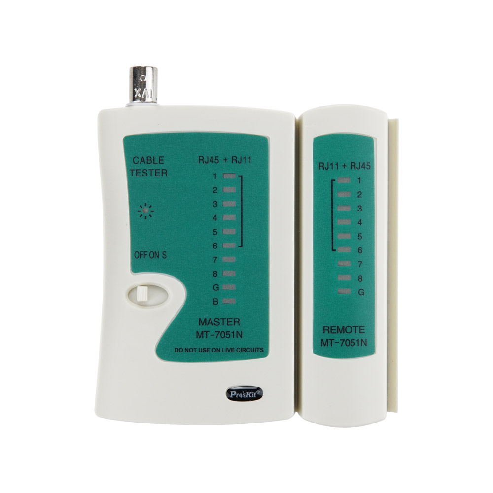 PROKIT (MT-7051N) 케이블 테스터기 RJ45 TIA568A/B, RJ11, RJ12 및 광BNC케이블